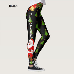 New Christmas Print Leggings Yoga Pants