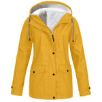 New Women's Fleece Windproof Hooded Jacket