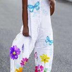 Casual Flower Jumpsuit Overalls